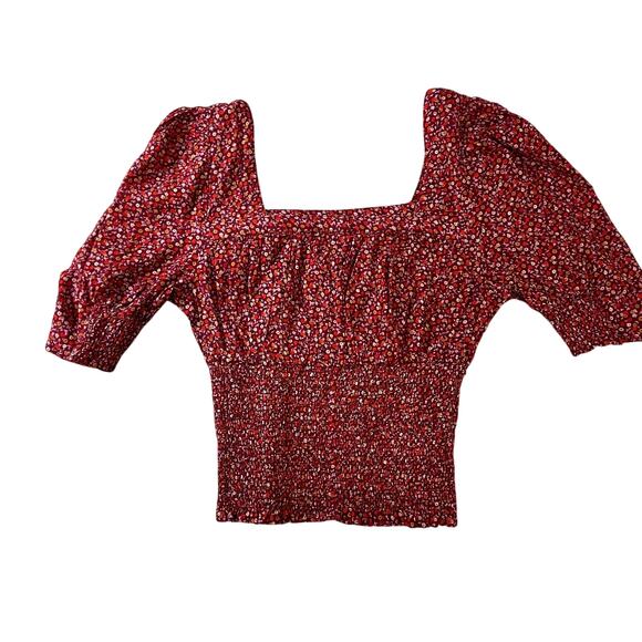 Like New! Universal Thread Floral Print 3/4 Sleeve Smocked Blouse- small - Picture 3 of 8